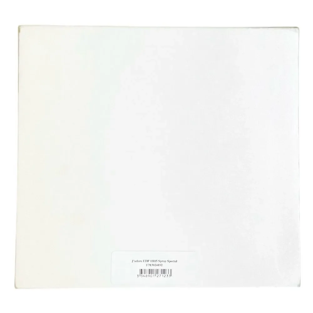 Dior Faux Leather Satin Lined Hinged White/Gold Jewelry Storage Display Gift Box